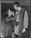 Julie Harris and unidentified in rehearsal for the Broadway production of The Lark