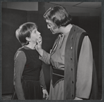 Julie Harris and unidentified in rehearsal for the Broadway production of The Lark