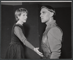 Julie Harris and Paul Roebling in rehearsal for the Broadway production of The Lark