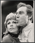 Joseph Wiseman and unidentified in the 1971 production of The Last Analysis