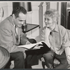 José Quintero and Judy Holliday in rehearsal for the stage production Laurette