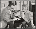 José Quintero and Judy Holliday in rehearsal for the stage production Laurette