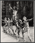 Raymond J. Barry [center] and unidentified others in the stage production The Leaf People