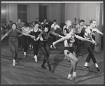 Dancers in rehearsal for the stage production Let It Ride!