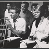 George Gobel, Barbara Nichols and unidentified others in rehearsal for the stage production Let It Ride!