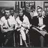 George Gobel, Barbara Nichols and Sam Levene in rehearsal for the stage production Let It Ride!