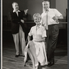 Sam Levene, Paula Stewart and George Gobel in rehearsal for the stage production Let It Ride!