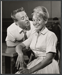 George Gobel and Paula Stewart in rehearsal for the stage production Let It Ride!