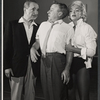 Sam Levene, George Gobel and Barbara Nichols in rehearsal for the stage production Let It Ride!