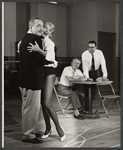 Sam Levene, Barbara Nichols, George Gobel and Stanley Prager in rehearsal for the stage production Let It Ride!