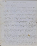 [Peabody, Nathaniel,] father, ALS (incomplete) to. Nov. 6-11, 1853.