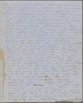 [Peabody, Nathaniel,] father, ALS (incomplete) to. Nov. 6-11, 1853.