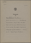 Stoddard, [Charles W.,] ALS to. Aug. 4, 1867.
