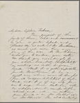 Ticknor, W[illiam] D., ALS to. [Feb./Mar. 1864].