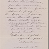 Ticknor, [William D.], ALS to. Mar. 10, [1864].