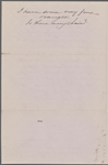 Ticknor, [William D.], ALS to. Mar. 10, [1864].
