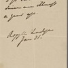 Argyll, Elizabeth Georgiana Campbell, Duchess of, ALS to SAPH. Jan. 31, [1870?]. Previously: Elizabeth Georgiana Granville.