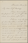 Haven, S[amuel] F[oster], ALS to Miss [Elizabeth Palmer] Peabody. Mar. 9, 1871.