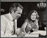 James Broderick and Sandy Dennis in rehearsal for the stage production Let me Hear You Smile