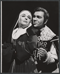 Anne Bancroft and John Colicos in the stage production The Devils
