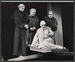 Patrick Hines, Anne Bancroft, Michael Lombard and unidentified [left] in the stage production The Devils