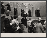 Jason Robards [center] and unidentified others in the stage production The Devils