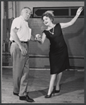 William Bendix and Nancy Carroll in the 1963 tour of the stage production Never Too Late