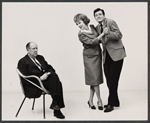 Paul Ford, Martha Scott and Orson Bean in publicity for the stage production Never Too Late