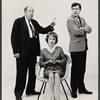 Paul Ford, Martha Scott and Orson Bean in publicity for the stage production Never Too Late