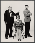 Paul Ford, Martha Scott and Orson Bean in publicity for the stage production Never Too Late