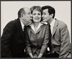 Paul Ford, Martha Scott and Orson Bean in publicity for the stage production Never Too Late