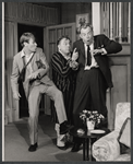 Will Hutchins, Dennis O'Keefe and unidentified [center] in the stage production Never Too Late