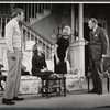 Will Hutchins, Martha Scott, Dennis O'Keefe and unidentified [second from right] in the stage production Never Too Late