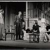 Will Hutchins, Dennis O'Keefe, Martha Scott and unidentified in the stage production Never Too Late