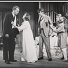 Dennis O'Keefe, Martha Scott, Will Hutchins and unidentified in the stage production Never Too Late