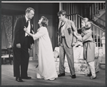 Dennis O'Keefe, Martha Scott, Will Hutchins and unidentified in the stage production Never Too Late