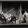 Dennis O'Keefe, Martha Scott, Will Hutchins and unidentified others [center and second from right] in the stage production Never Too Late