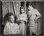 Dennis O'Keefe, Will Hutchins and unidentified [center] in the stage production Never Too Late