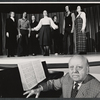 Virgil Thomson [front] and ensemble in the stage production The Mother of Us All
