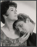 Beatrice Arthur and Bill Callaway in publicity photo for the pre-Broadway tryout of the stage production A Mother's Kisses