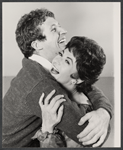 Bill Callaway and Beatrice Arthur in publicity photo for the pre-Broadway tryout of the stage production A Mother's Kisses