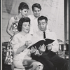 Anita Gillette and Jerry Strickler [standing] Nanette Fabray and Robert Ryan in rehearsal for the stage production Mr. President