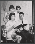 Anita Gillette and Jerry Strickler [standing] Nanette Fabray and Robert Ryan in rehearsal for the stage production Mr. President