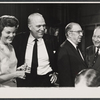 Nanette Fabray, Joshua Logan, Howard Lindsay and Russel Crouse in rehearsal for the stage production Mr. President
