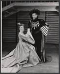 Katharine Hepburn and unidentified in the 1957 Stratford Festival stage production of Much Ado About Nothing