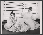 Sada Thompson and Katharine Hepburn in the 1957 Stratford Festival stage production of Much Ado About Nothing