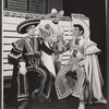 Alfred Drake [center] and unidentified others in the 1957 Stratford Festival stage production of Much Ado About Nothing