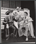 Alfred Drake [center] and unidentified others in the 1957 Stratford Festival stage production of Much Ado About Nothing