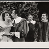 Jacqueline Brookes, Philip Bosco, Patrick Hines and unidentified in the 1964 Stratford Festival production of Much Ado about Nothing