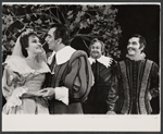 Jacqueline Brookes, Philip Bosco, Patrick Hines and unidentified in the 1964 Stratford Festival production of Much Ado about Nothing